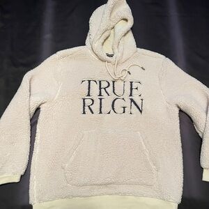 True Religion Pullover Sherpa Hoodie men size XL